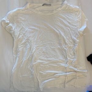 Zara White Short Sleeve Tee